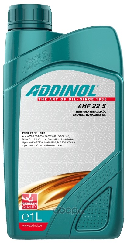 Купить запчасть ADDINOL - 4014766074386 Масло трансм. гур синтетика,   1л.