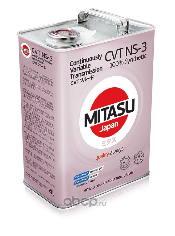 Купить запчасть MITASU - MJ3134 MITASU CVT FLUID NS-3 100% Synthetic  MJ 313