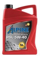 Купить запчасть ALPINE - 0100142 Масло моторное синтетическое "RSL 5W-40", 5л