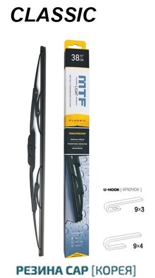 Купить запчасть MTF LIGHT - CW40G Щетка стеклоочистителя MTF light CLASSIC, классическая, графитовое покрытие, 400мм (16