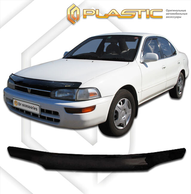 Купить запчасть CA PLASTIC - 2010010100032 Дефлектор капота Toyota Sprinter 1991-1995 (Classic черный)