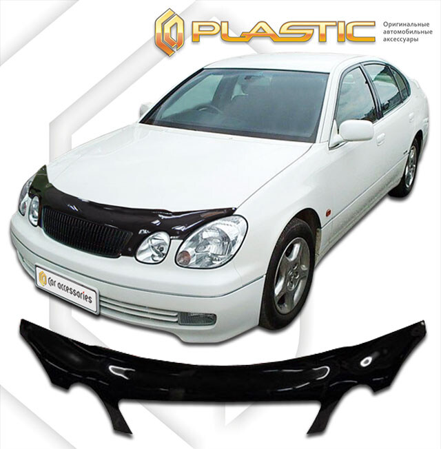 Купить запчасть CA PLASTIC - 2010060102192 Дефлектор капота (exclusive) Toyota Aristo 1997-2004 (Classic черный)