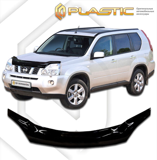 Купить запчасть CA PLASTIC - 2010060109474 Дефлектор капота (exclusive) CA Plastic для Nissan X-Trail