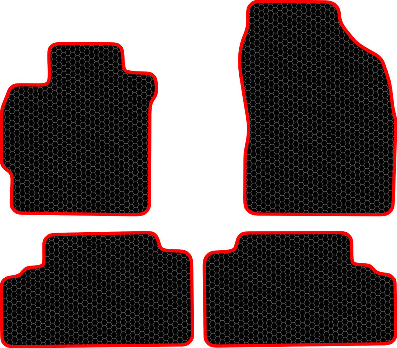 Купить запчасть SDS EXCLUSIVE - KST20107BKR Коврики в салон черные с красным кантом Toyota Auris I Хэтчбек(5дв.) 2007-2012 "EVA-style"