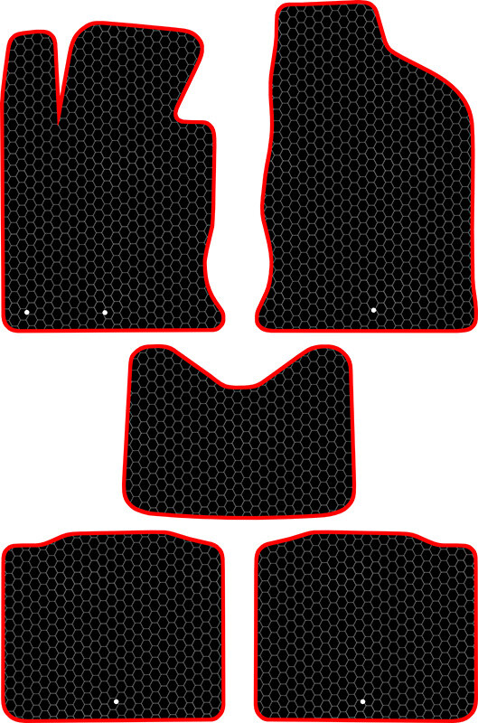 Купить запчасть SDS EXCLUSIVE - KSH23311BKR Коврики в салон черные с красным кантом Hyundai Grandeur V Седан 2011- "EVA-style"