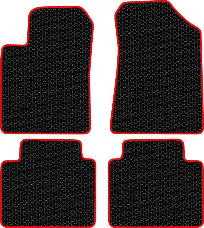 Купить запчасть SDS EXCLUSIVE - KSH20605BKR Коврики в салон черные с красным кантом Hyundai Grandeur IV Седан 2005-2011 "EVA-style"