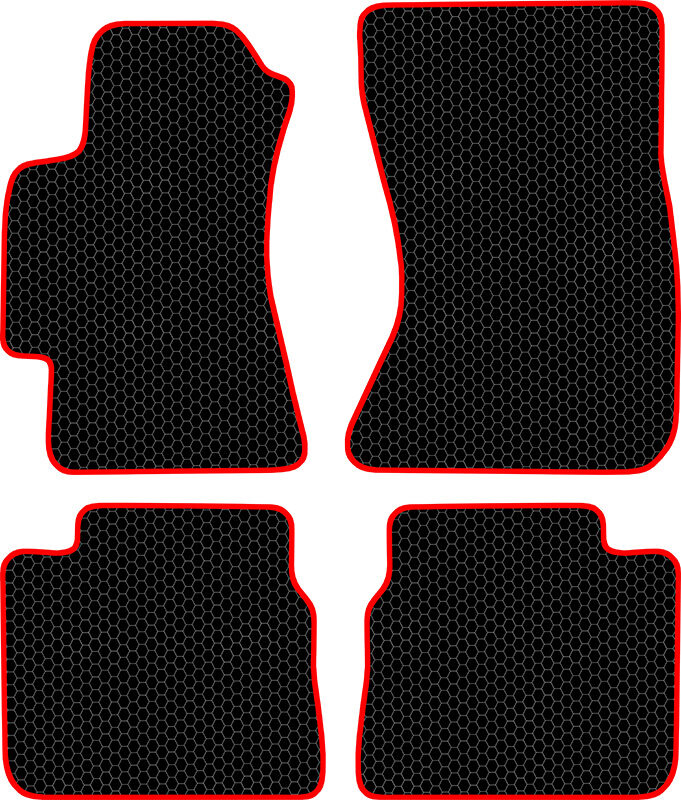 Купить запчасть SDS EXCLUSIVE - KSS40903BKR Коврики в салон черные с красным кантом Subaru Legacy IV Седан 2003-2009 "EVA-style"