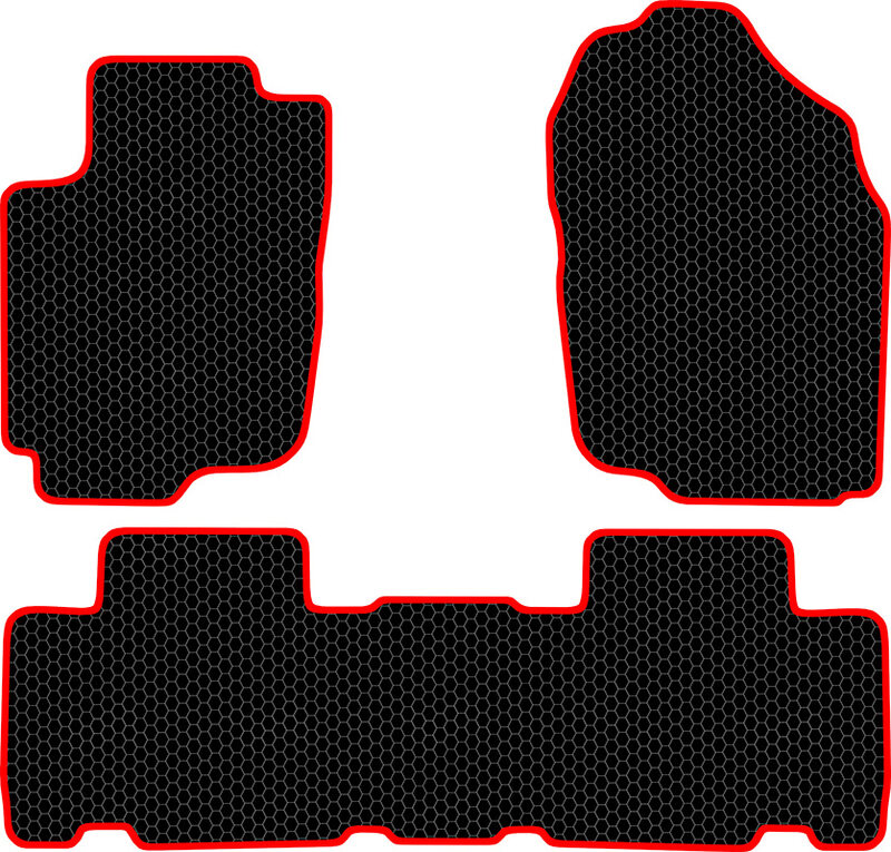 Купить запчасть SDS EXCLUSIVE - KST26813BKR Коврики в салон черные с красным кантом Toyota Rav 4 IV crossover 2013-"EVA-style"