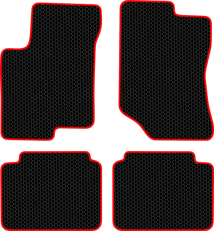 Купить запчасть SDS EXCLUSIVE - KSH22104BKR Коврики в салон черные с красным кантом Hyundai Sonata V (NF) Седан 2004-2009 "EVA-style"