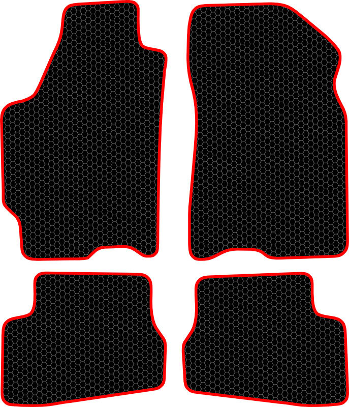 Купить запчасть SDS EXCLUSIVE - KSM23092BKR Коврики в салон черные с красным кантом Mazda 626 IV Седан 1992-1997 "EVA-style"