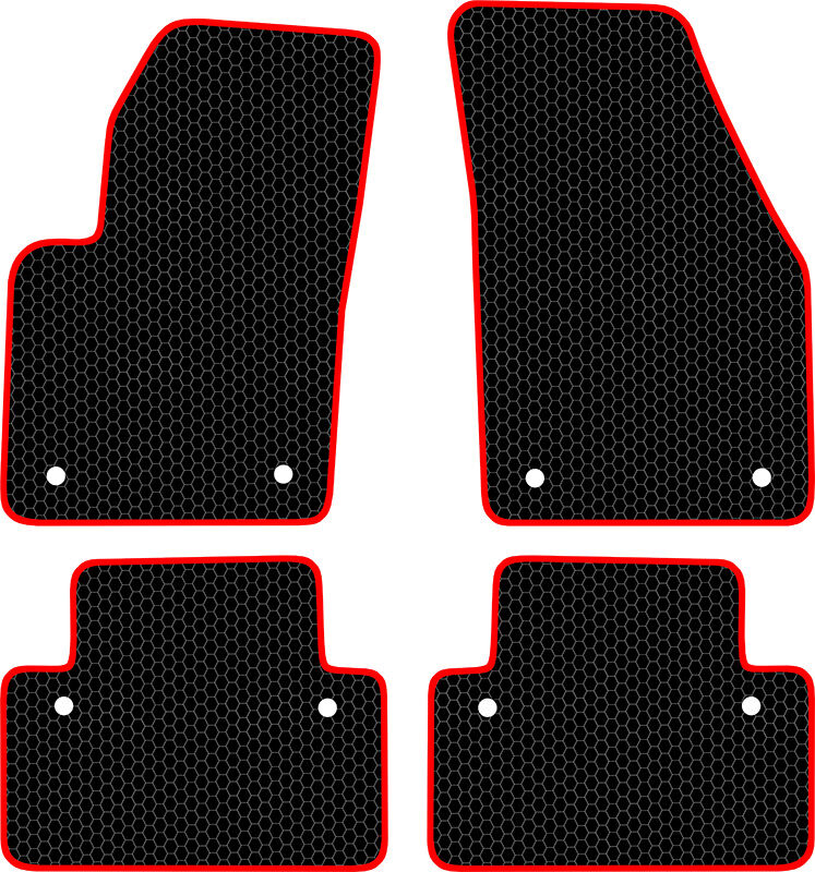 Купить запчасть SDS EXCLUSIVE - KSV10104BKR Коврики в салон черные с красным кантом Volvo S40 II Седан 2004-2012 "EVA-style"