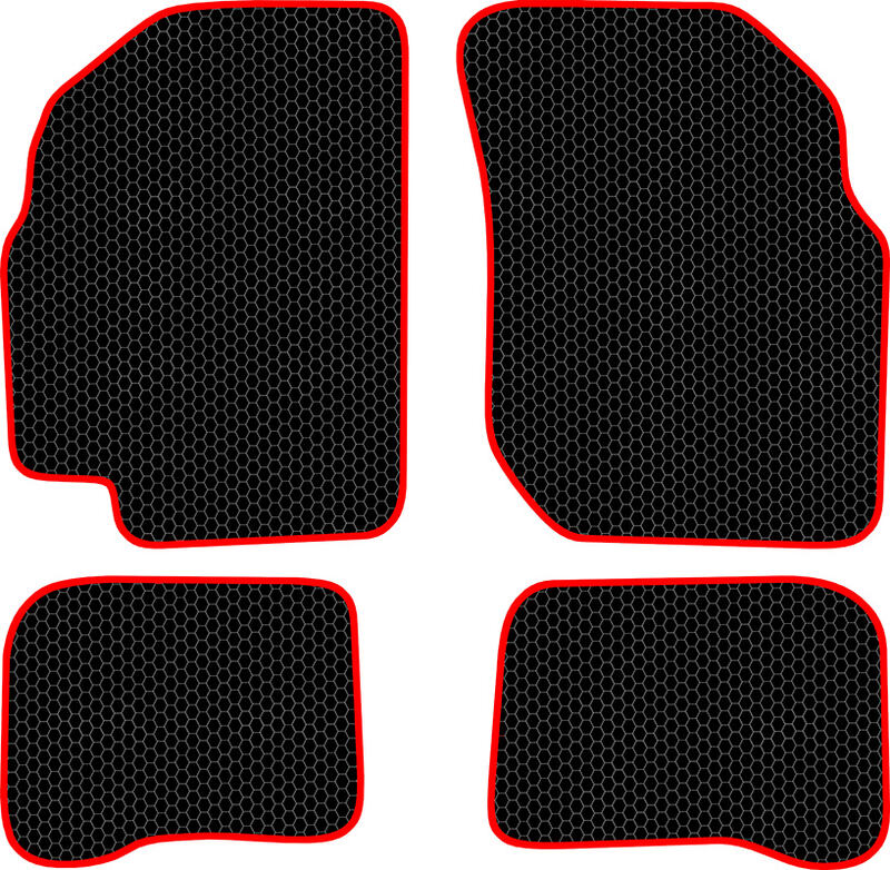 Купить запчасть SDS EXCLUSIVE - KSN14313BKR Коврики в салон черные с красным кантом Nissan Almera III (G11) Седан 2012- "EVA-style"