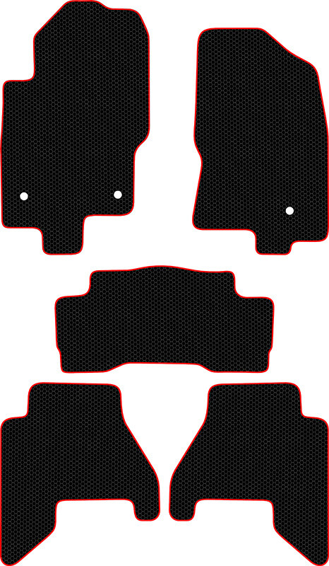 Купить запчасть SDS EXCLUSIVE - KSN10807BKR Коврики в салон черные с красным кантом Nissan Pathfinder III (R51) Внедорожник(5дв.) 2005-2014 "EVA-style"