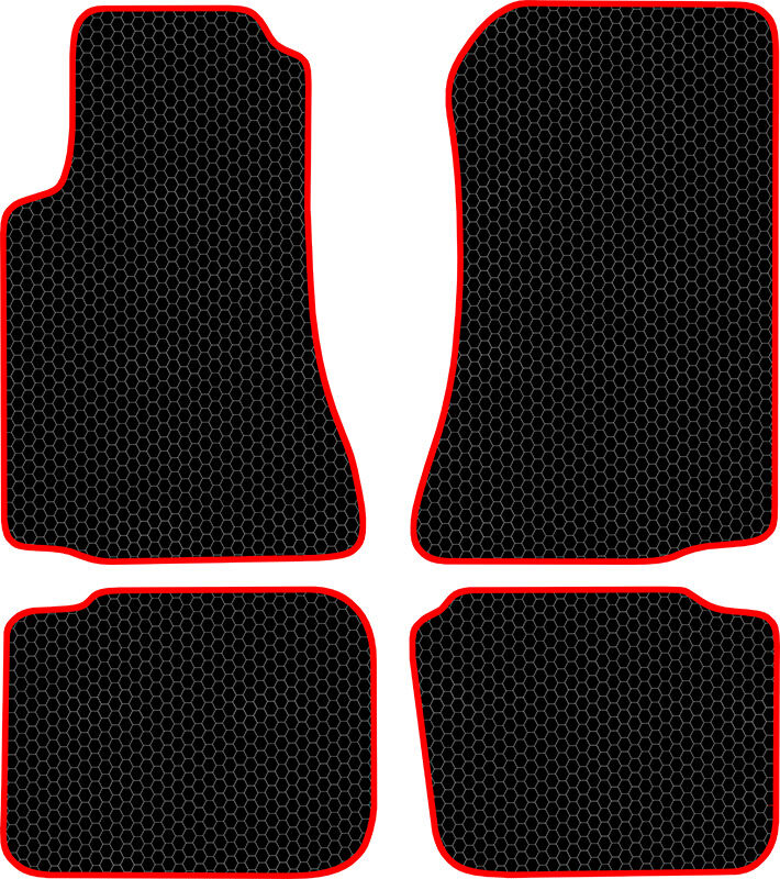 Купить запчасть SDS EXCLUSIVE - KSO11987BKR Коврики в салон черные с красным кантом Opel Omega B Седан 1994-2004 "EVA-style"