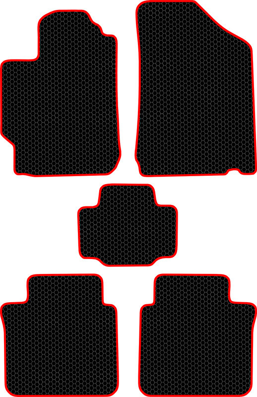 Купить запчасть SDS EXCLUSIVE - KST25811BKR Коврики в салон черные с красным кантом Toyota Camry VII sedan 2011-"EVA-style"