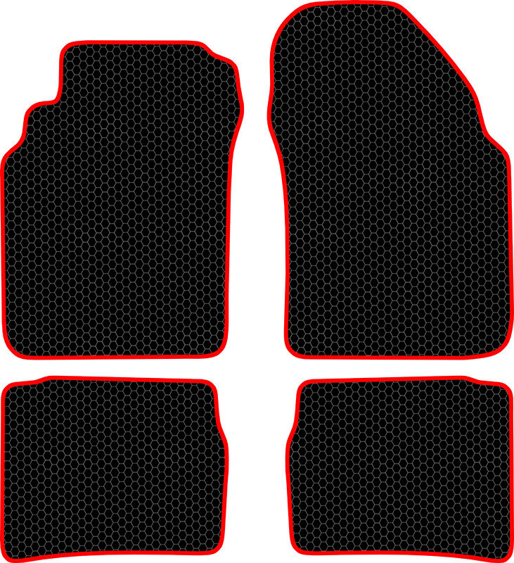 Купить запчасть SDS EXCLUSIVE - KSN12096BKR Коврики в салон черные с красным кантом Nissan Primera II (P11) Седан 1996-2001 "EVA-style"