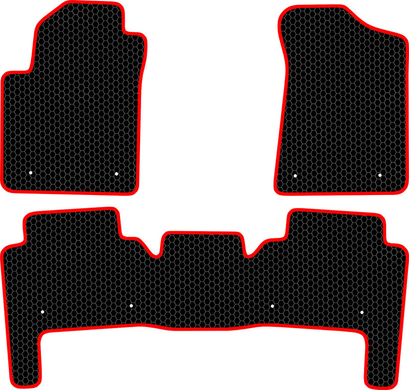 Купить запчасть SDS EXCLUSIVE - KSI10910BKR Коврики в салон черные с красным кантом Infiniti QX56 II (Z62) Внедорожник(5дв.) 2010-2013 "EVA-style"