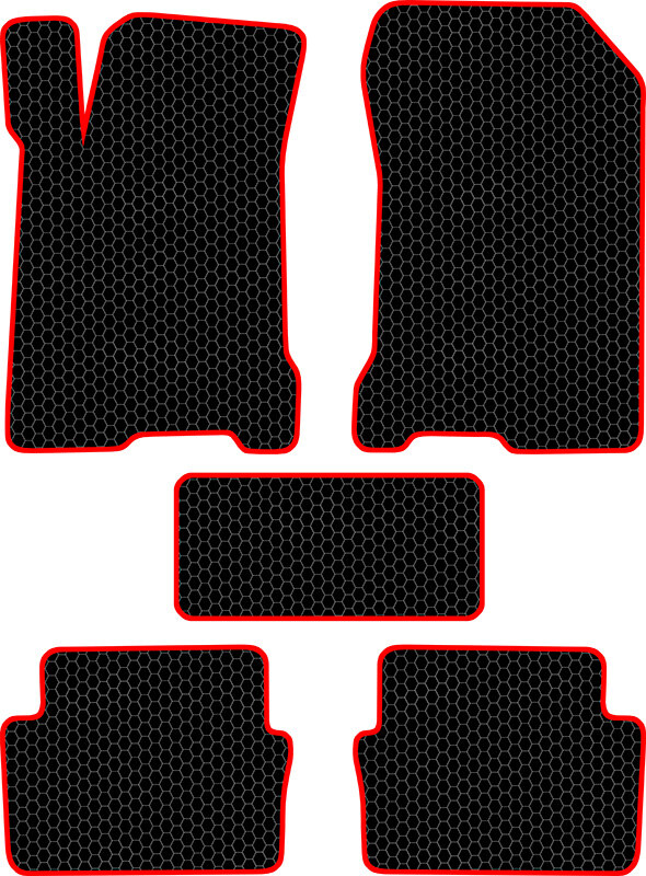 Купить запчасть SDS EXCLUSIVE - KSR10507BKR Коврики в салон черные с красным кантом Renault Laguna III Хэтчбек(5дв.) 2007-2015 "EVA-style"