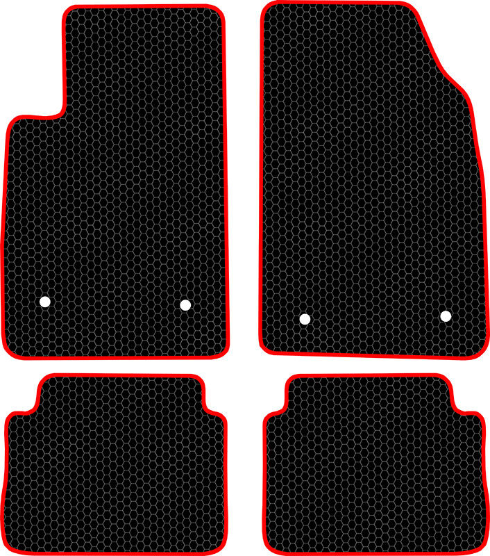 Купить запчасть SDS EXCLUSIVE - KSO11202BKR Коврики в салон черные с красным кантом Opel Vectra C Седан 2002- "EVA-style"