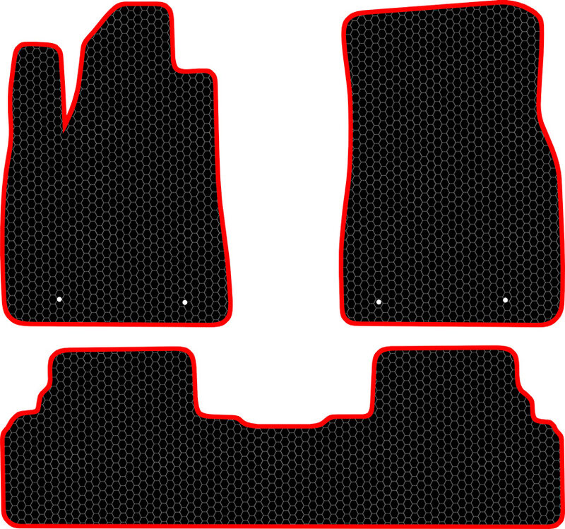 Купить запчасть SDS EXCLUSIVE - KSL20210BKR Коврики в салон черные с красным кантом Lexus RХ III Внедорожник(5дв.) 2010-2015 "EVA-style"