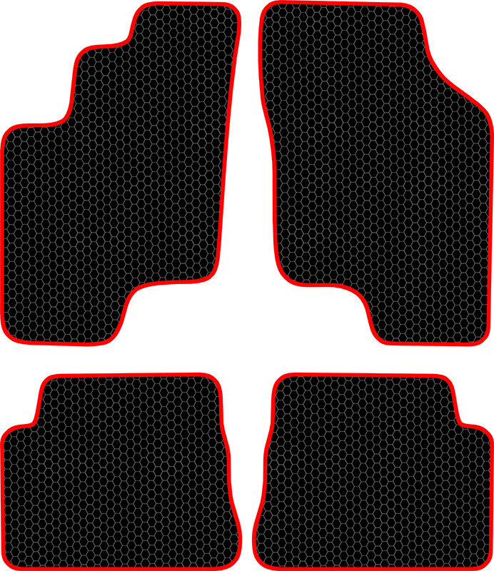 Купить запчасть SDS EXCLUSIVE - KSH20502BKR Коврики в салон черные с красным кантом Hyundai Getz - Хэтчбек(5дв.) 2002-2011 "EVA-style"