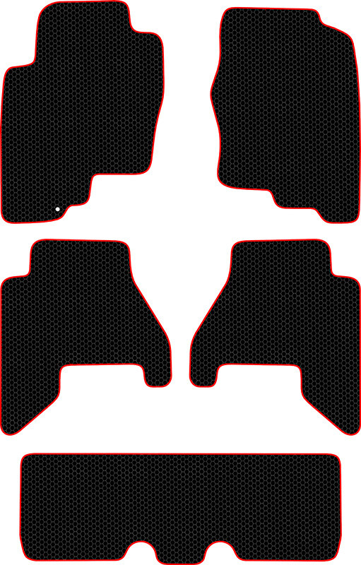 Купить запчасть SDS EXCLUSIVE - KSN10806BKR Коврики в салон черные с красным кантом Nissan Pathfinder III (R51) Внедорожник(5дв.) 2005-2014 "EVA-style"
