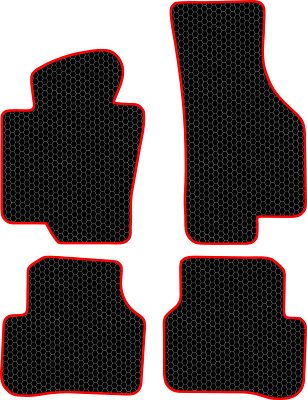 Купить запчасть SDS EXCLUSIVE - KSV21506BKR Коврики в салон черные с красным кантом Volkswagen Passat B6|B7 Седан 2005-2011|2011-2015 "EVA-style"