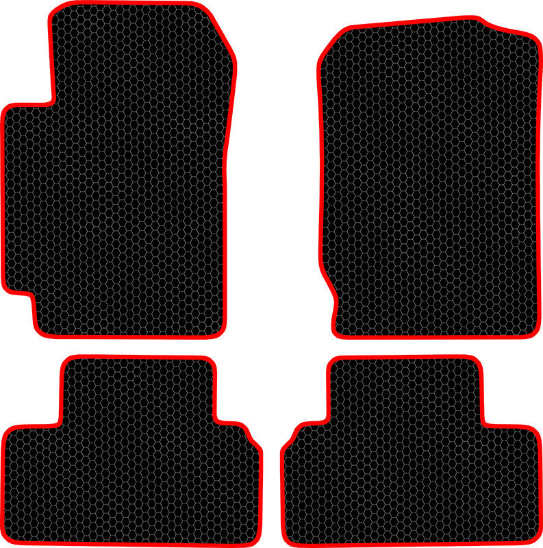 Купить запчасть SDS EXCLUSIVE - KSS50206BKR Коврики в салон черные с красным кантом Suzuki Grand Vitara III Внедорожник(5дв.) 2005-2012 "EVA-style"