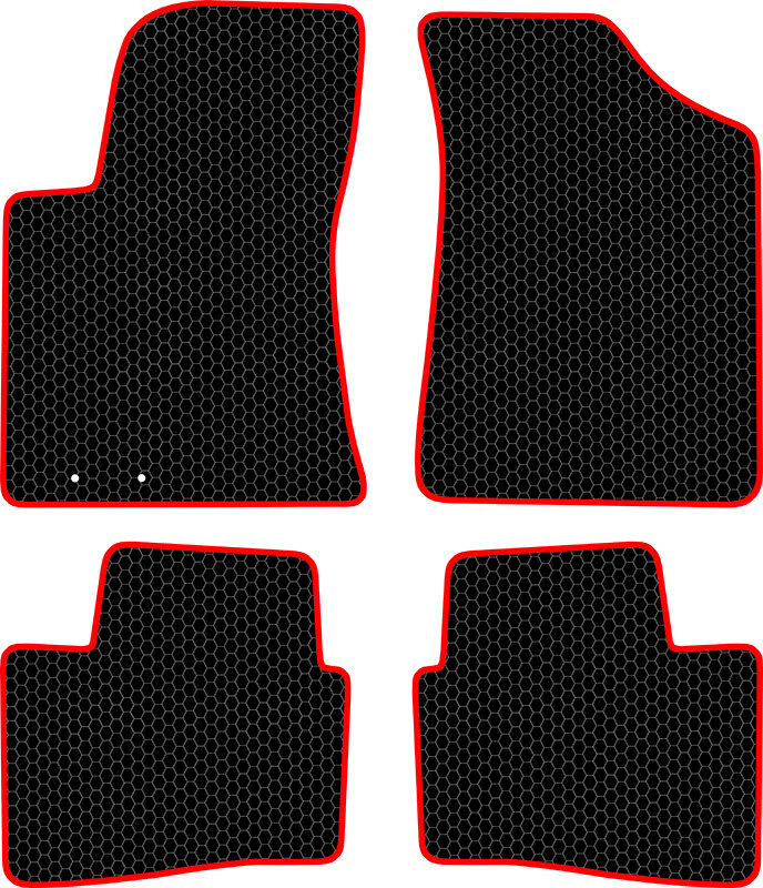 Купить запчасть SDS EXCLUSIVE - KSH20307BKR Коврики в салон черные с красным кантом Hyundai Elantra IV (HD) Седан 2007- "EVA-style"