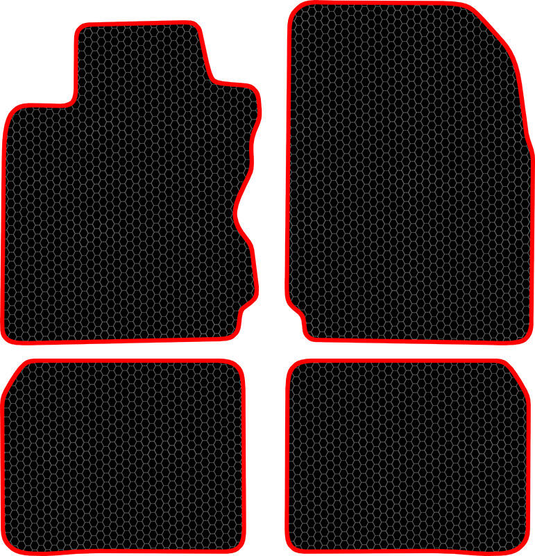 Купить запчасть SDS EXCLUSIVE - KSN10605BKR Коврики в салон черные с красным кантом Nissan Note I (E11) Хэтчбек(5дв.) 2005- "EVA-style"