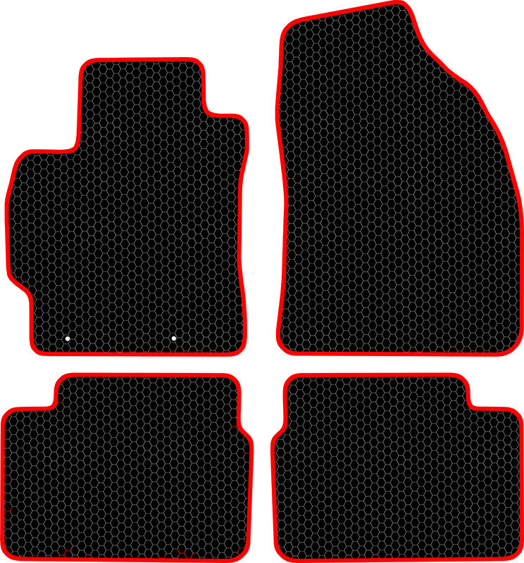 Купить запчасть SDS EXCLUSIVE - KST21107BKR Коврики в салон черные с красным кантом Toyota Corolla X (E140) Седан 2007-2010 "EVA-style"