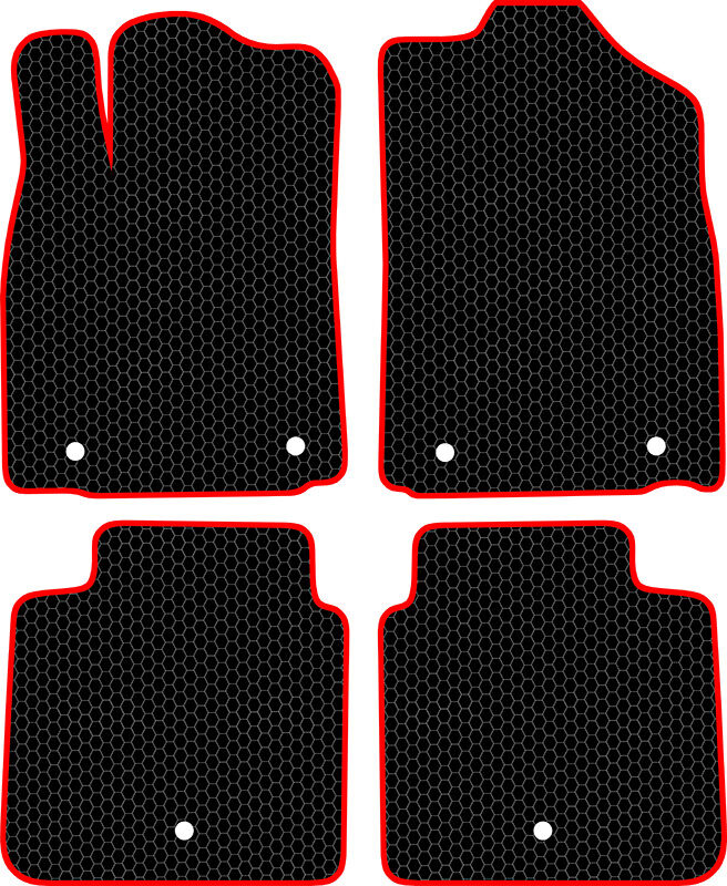 Купить запчасть SDS EXCLUSIVE - KSL20612BKR Коврики в салон черные с красным кантом Lexus ES VI Седан 2012- "EVA-style"