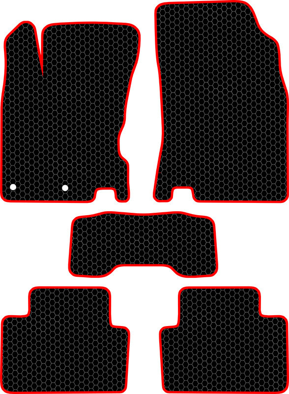 Купить запчасть SDS EXCLUSIVE - KSN14614BKR Коврики в салон черные с красным кантом Nissan Qashqai II Внедорожник(5дв.) 2014- "EVA-style"