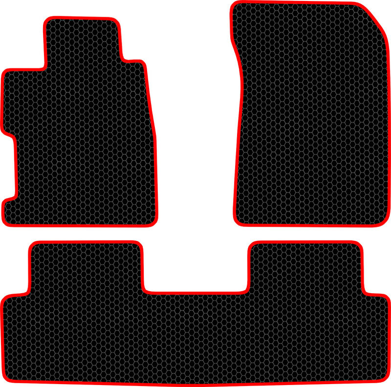 Купить запчасть SDS EXCLUSIVE - KSH12411BKR Коврики в салон черные с красным кантом Honda Civic IX Седан 2011- "EVA-style"
