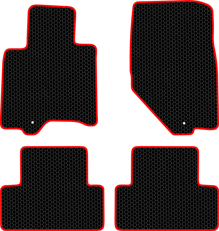 Купить запчасть SDS EXCLUSIVE - KSI10912BKR Коврики в салон черные с красным кантом Infiniti EX-Series I (J50) Внедорожник(5дв.) 2007-2013 "EVA-style"