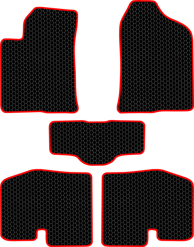 Купить запчасть SDS EXCLUSIVE - KSL30208BKR Коврики в салон черные с красным кантом Lifan Solano sedan 2008- "EVA-style"