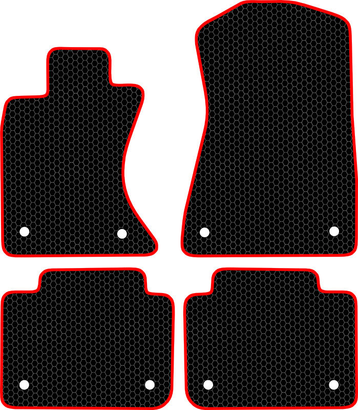 Купить запчасть SDS EXCLUSIVE - KSL20817BKR Коврики в салон черные с красным кантом Lexus GS IV Седан 2012- "EVA-style"