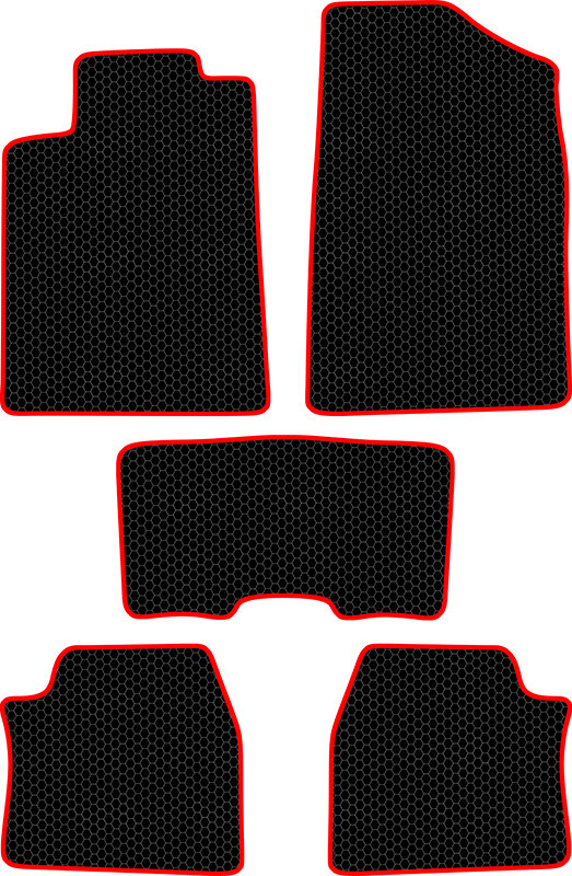 Купить запчасть SDS EXCLUSIVE - KSP11999BKR Коврики в салон черные с красным кантом Peugeot 607 - Седан 1999-2004 "EVA-style"