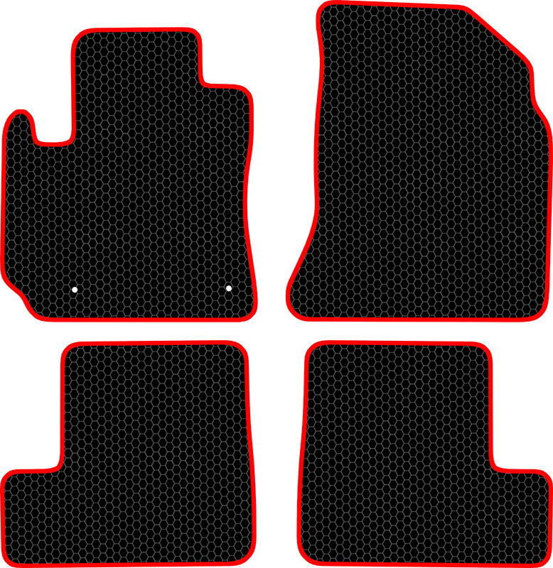 Купить запчасть SDS EXCLUSIVE - KST21901BKR Коврики в салон черные с красным кантом Toyota RAV 4 II (XA20) Внедорожник(5дв.) 2000-2005 "EVA-style"