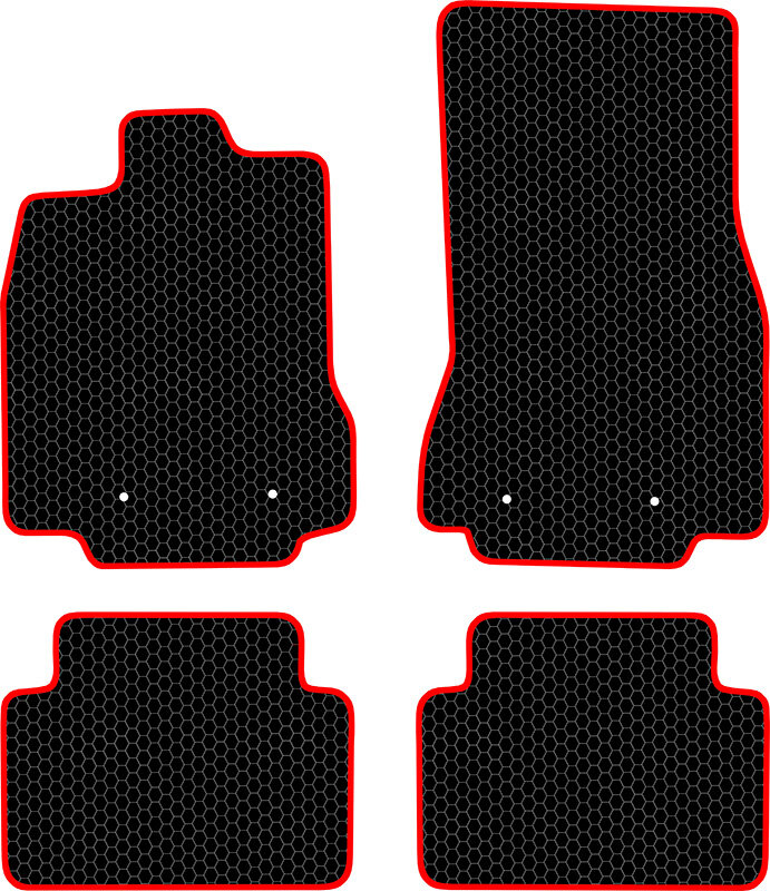 Купить запчасть SDS EXCLUSIVE - KSJ20208BKR Коврики в салон черные с красным кантом Jaguar XF I Седан 2008-2015 "EVA-style"