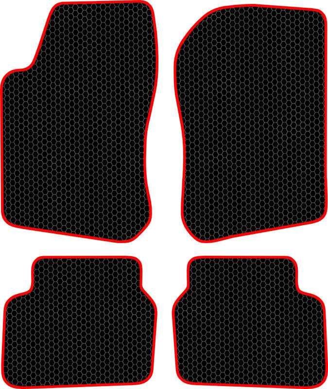 Купить запчасть SDS EXCLUSIVE - KSO11196BKR Коврики в салон черные с красным кантом Opel Vectra B Седан 1996-2002 "EVA-style"