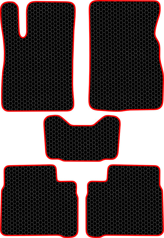 Купить запчасть SDS EXCLUSIVE - KSH21498BKR Коврики в салон черные с красным кантом Hyundai Sonata IV (EF)/Tagaz Седан 2001-2012 "EVA-style"