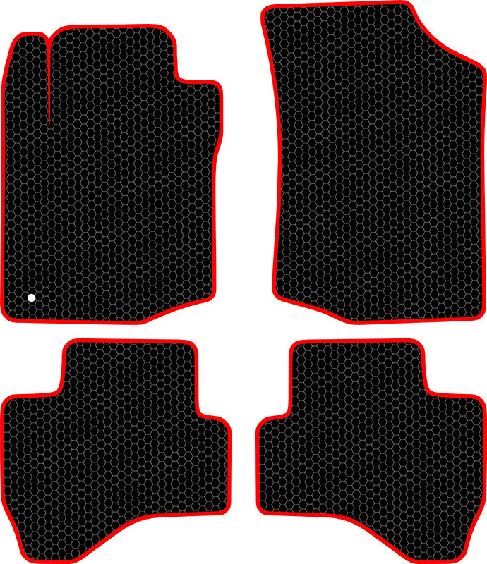Купить запчасть SDS EXCLUSIVE - KSP10105BKR Коврики в салон черные с красным кантом Peugeot 107 - Хэтчбек(5дв.) 2005-2008 "EVA-style"