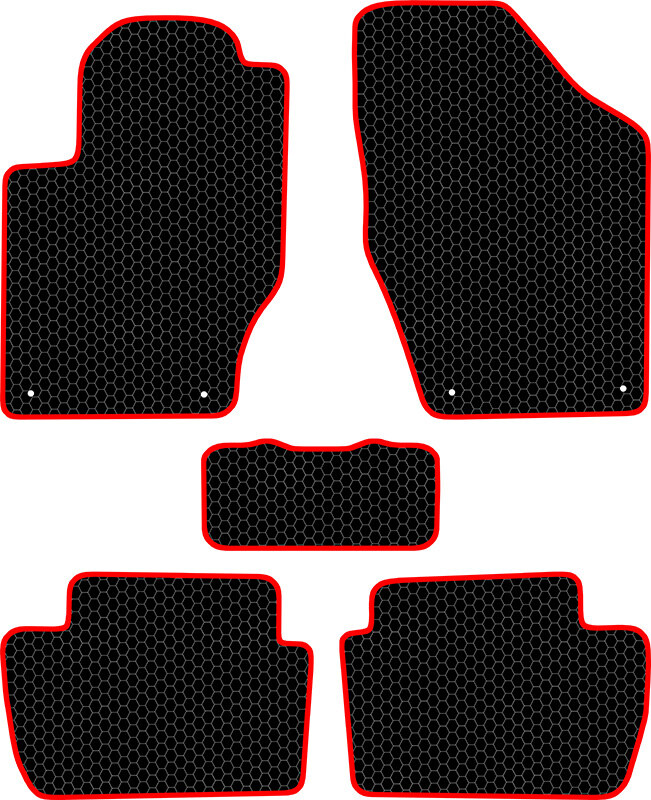 Купить запчасть SDS EXCLUSIVE - KSP10508BKR Коврики в салон черные с красным кантом Peugeot 308 I Хэтчбек(5дв.) 2008-2015 "EVA-style"