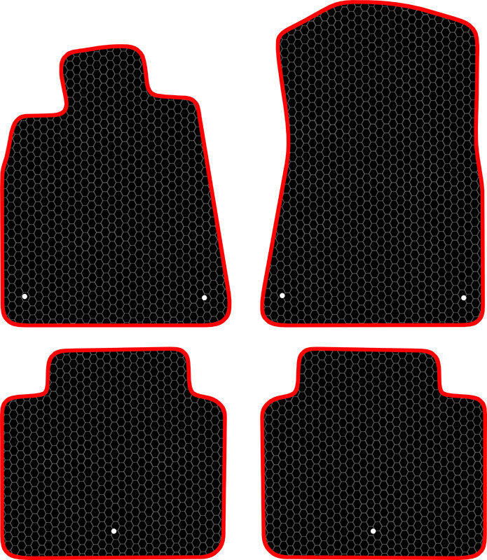 Купить запчасть SDS EXCLUSIVE - KSL20404BKR Коврики в салон черные с красным кантом Lexus GS III Седан 2004-2011 "EVA-style"