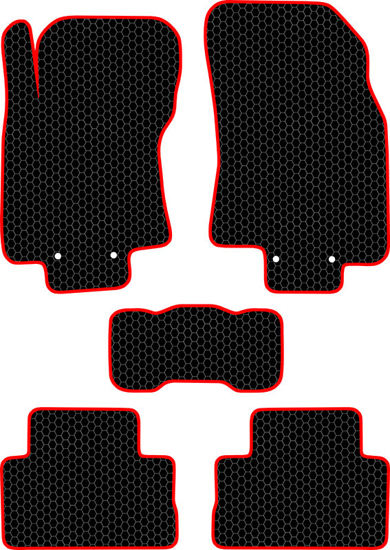Купить запчасть SDS EXCLUSIVE - KSN14615BKR Коврики в салон черные с красным кантом Nissan Qashqai II Внедорожник(5дв.) 2014- "EVA-style"