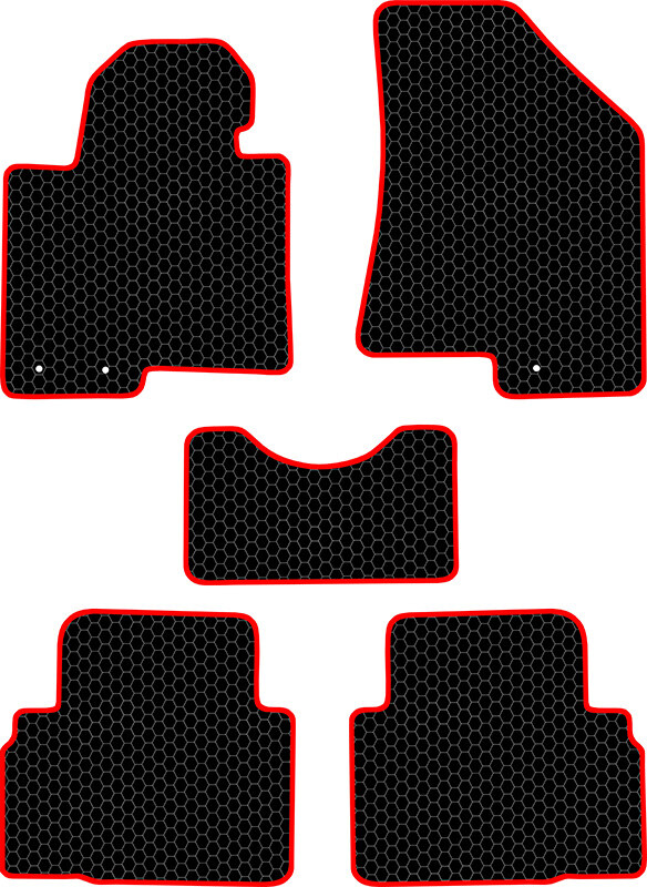 Купить запчасть SDS EXCLUSIVE - KSK11910BKR Коврики в салон черные с красным кантом Kia Sportage III Внедорожник(5дв.) 2010- "EVA-style"