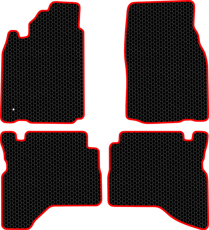 Купить запчасть SDS EXCLUSIVE - KSM41498BKR Коврики в салон черные с красным кантом Mitsubishi Pajero Sport I Внедорожник(5дв.) 1999-2008 "EVA-style"