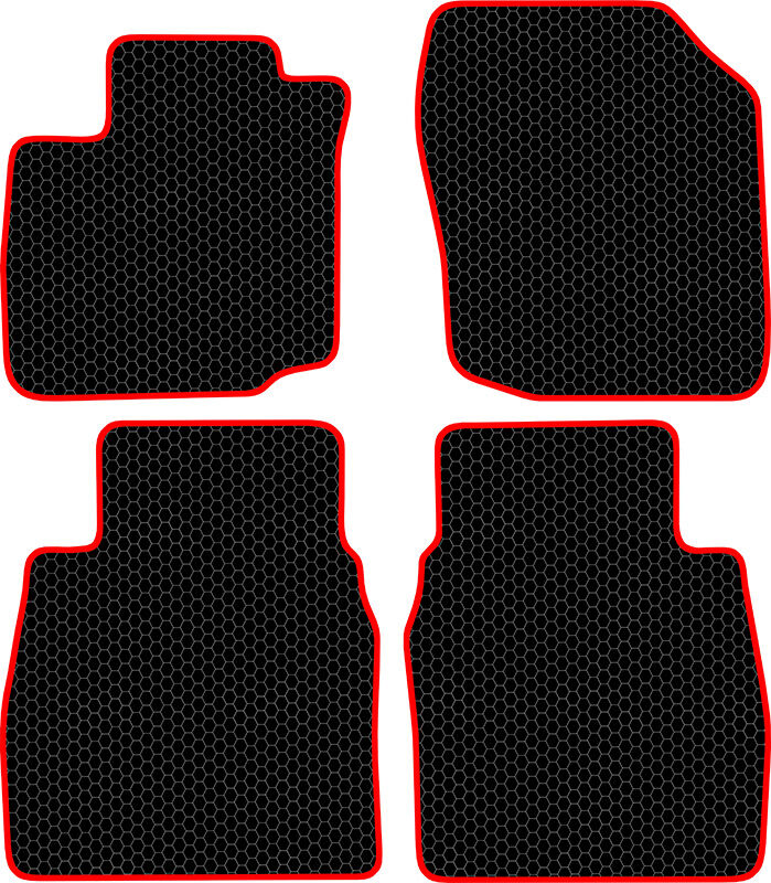 Купить запчасть SDS EXCLUSIVE - KSH12611BKR Коврики в салон черные с красным кантом Honda Civic IX Хэтчбек(5дв.) 2011- "EVA-style"