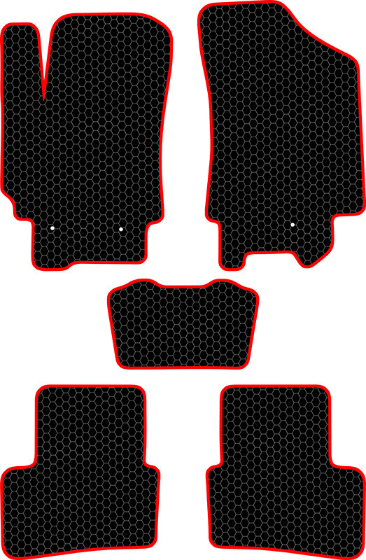 Купить запчасть SDS EXCLUSIVE - KSH25316BKR Коврики в салон черные с красным кантом Hyundai Creta crossover 2016-"EVA-style"